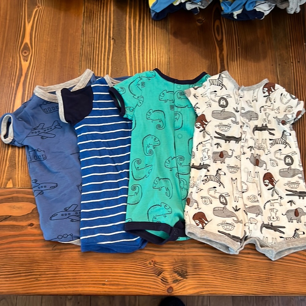 Bundle of 4 baby boy rompers